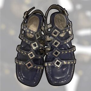 Mark Jacobs  Women's Blue Gladiator Sandals Size 8 Studded Details